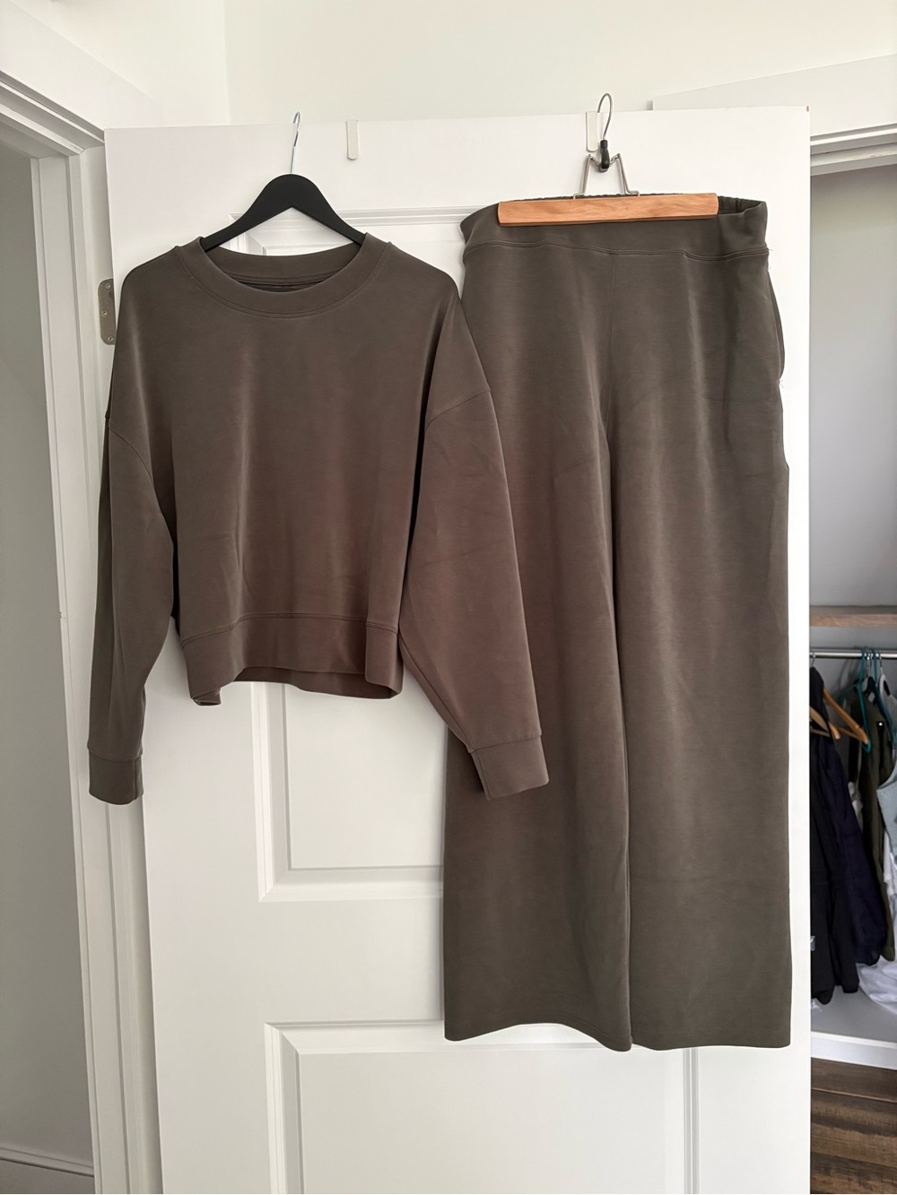 RD Style Olive Two-Piece Scuba Sweatshirt & Pant Set